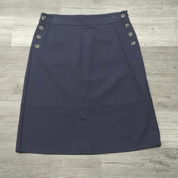 Liz Claiborne Navy Blue Side Zip Pencil Skirt - Picture 6 of 6